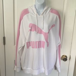 Pink and white Puma sweatshirt